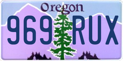 OR license plate 969RUX