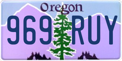 OR license plate 969RUY