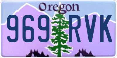 OR license plate 969RVK