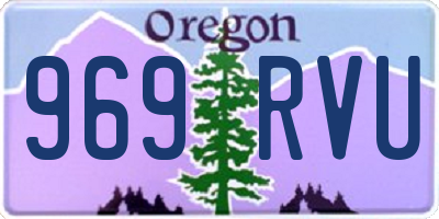 OR license plate 969RVU