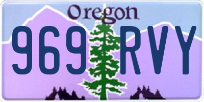 OR license plate 969RVY