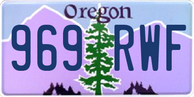 OR license plate 969RWF