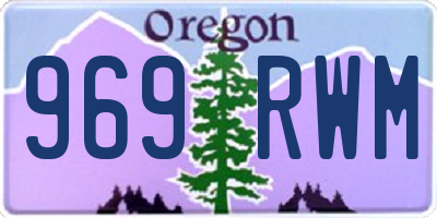 OR license plate 969RWM