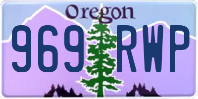 OR license plate 969RWP