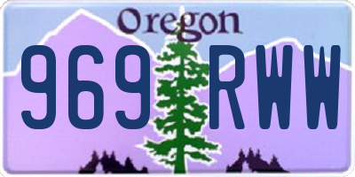 OR license plate 969RWW