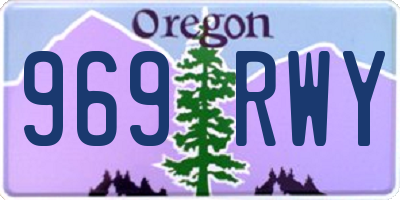 OR license plate 969RWY
