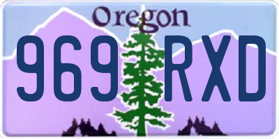 OR license plate 969RXD