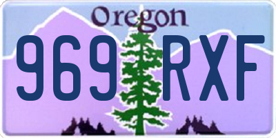 OR license plate 969RXF