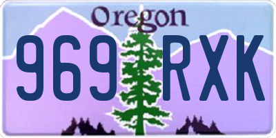 OR license plate 969RXK