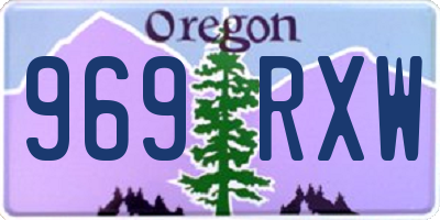 OR license plate 969RXW