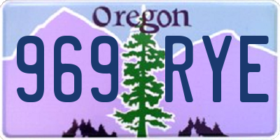 OR license plate 969RYE
