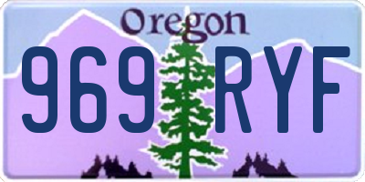 OR license plate 969RYF
