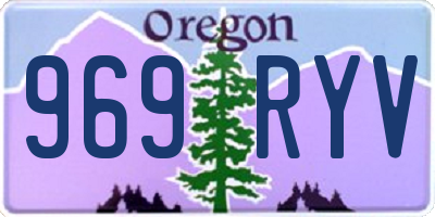 OR license plate 969RYV