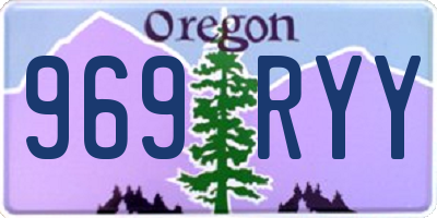 OR license plate 969RYY
