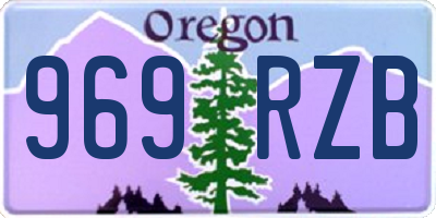 OR license plate 969RZB