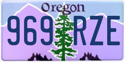 OR license plate 969RZE