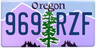 OR license plate 969RZF