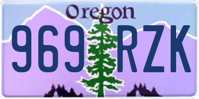 OR license plate 969RZK