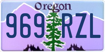 OR license plate 969RZL