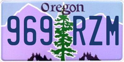OR license plate 969RZM