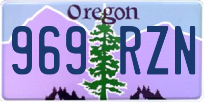 OR license plate 969RZN