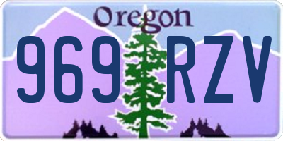 OR license plate 969RZV