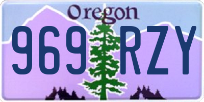 OR license plate 969RZY