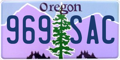 OR license plate 969SAC