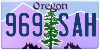OR license plate 969SAH