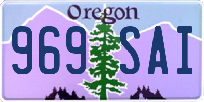 OR license plate 969SAI