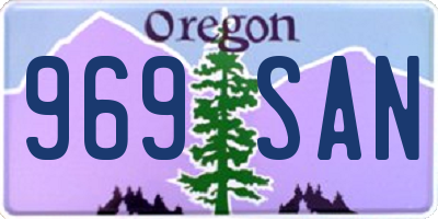 OR license plate 969SAN