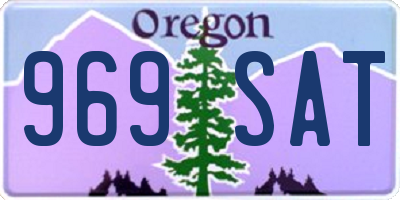 OR license plate 969SAT