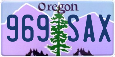 OR license plate 969SAX