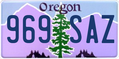 OR license plate 969SAZ