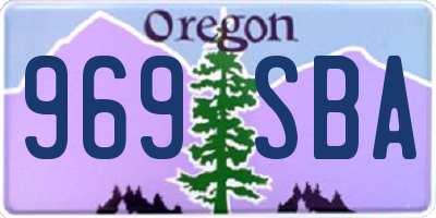 OR license plate 969SBA