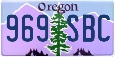 OR license plate 969SBC