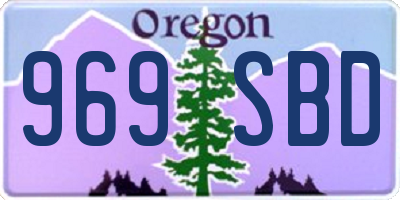 OR license plate 969SBD