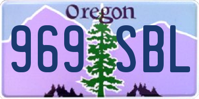OR license plate 969SBL