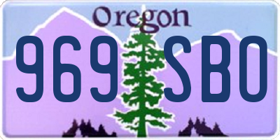 OR license plate 969SBO