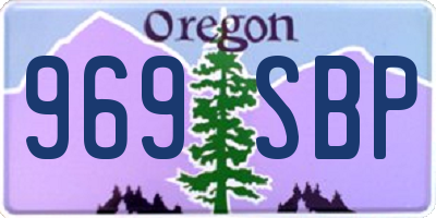 OR license plate 969SBP