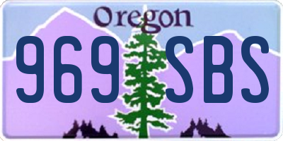 OR license plate 969SBS