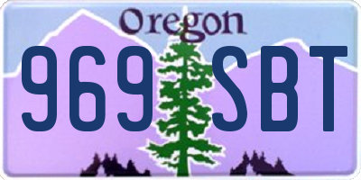 OR license plate 969SBT