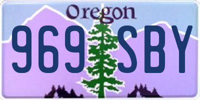 OR license plate 969SBY