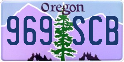 OR license plate 969SCB