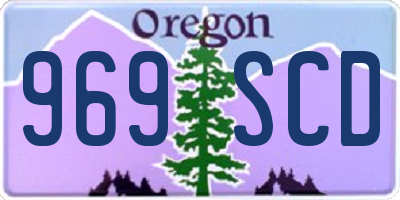 OR license plate 969SCD
