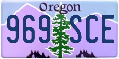 OR license plate 969SCE