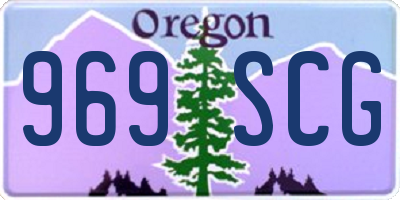 OR license plate 969SCG