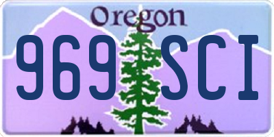 OR license plate 969SCI