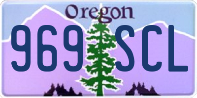OR license plate 969SCL