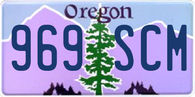 OR license plate 969SCM